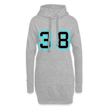Symbole de 38 chiffres - Sweat-shirt à capuche long Femme - gris chiné - Devant