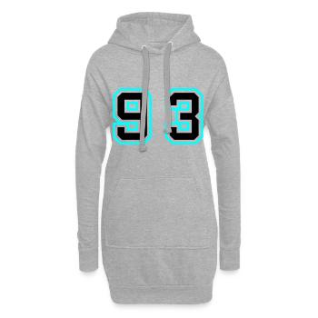 93 Number Symbol - Hoodie Dress - heather grey - Front