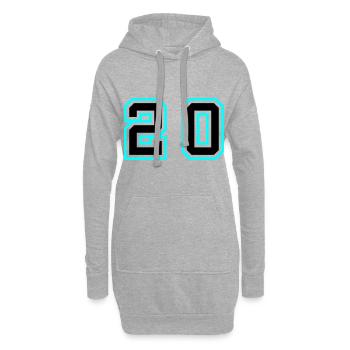 Symbole de 20 chiffres - Sweat-shirt à capuche long Femme - gris chiné - Devant