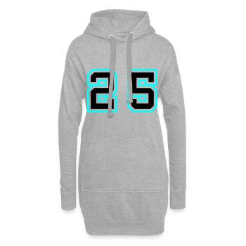 25 Zahl symbol - Hoodie-Kleid - Grau meliert - Vorne