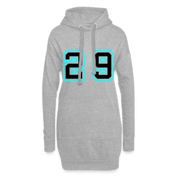 29 Zahl symbol - Hoodie-Kleid - Grau meliert - Vorne