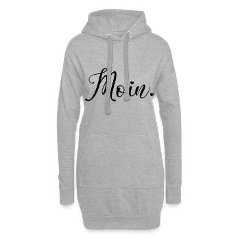 Moin Spruch Begrüßung Norddeutschland - Hoodie-Kleid - Grau meliert - Vorne