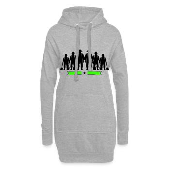 Silhouette de fermier Bauer - Sweat-shirt à capuche long Femme - gris chiné - Devant