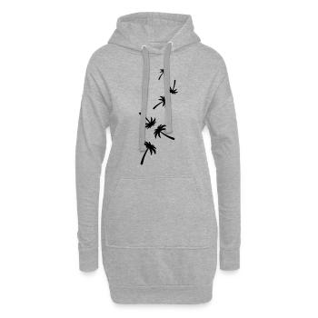 palme symbol - Hoodie-Kleid - Grau meliert - Vorne