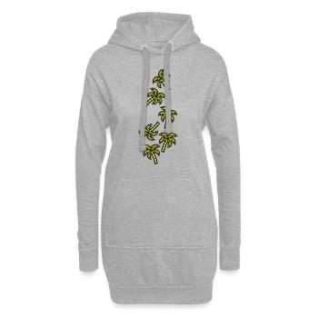 Palmen Urlaub - Hoodie-Kleid - Grau meliert - Vorne