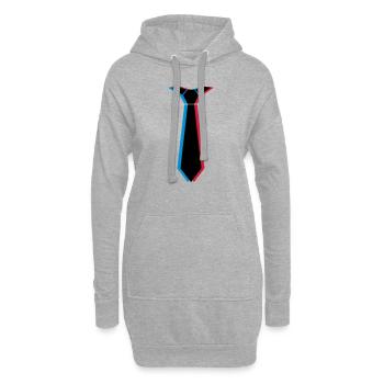 3d_krawatte_3c - Sweat-shirt à capuche long Femme - gris chiné - Devant