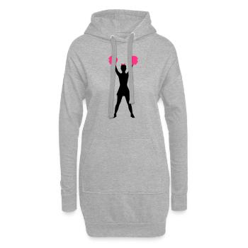 Cheerleader - Hoodie-Kleid - Grau meliert - Vorne