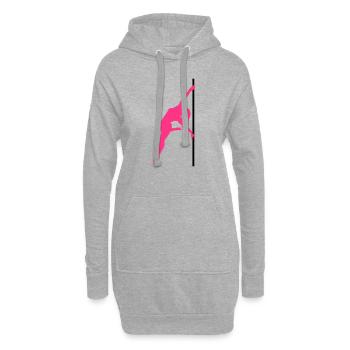 Pole Dance - Hoodie-Kleid - Grau meliert - Vorne