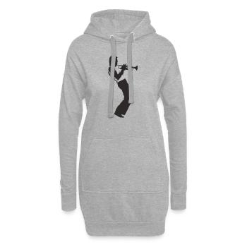 Meilen 2 - Hoodie-Kleid - Grau meliert - Vorne
