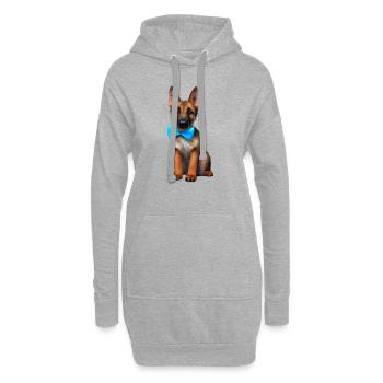 Berger Allemand Propriétaire Chien Chien Costume de chiot - Sweat-shirt à capuche long Femme - gris chiné - Devant
