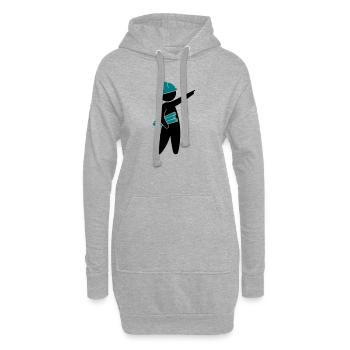 Un ingénieur sur un chantier de construction - Sweat-shirt à capuche long Femme - gris chiné - Devant