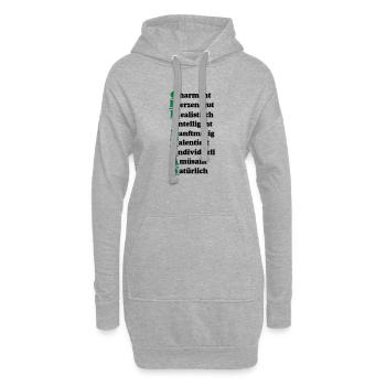Christian Vorname,Namensschild,Name,Fun Shirt (25) - Hoodie-Kleid - Grau meliert - Vorne