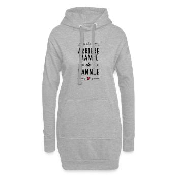 Großmütter / Oma / Mami / Großmutter / Mamy - Hoodie-Kleid - Grau meliert - Vorne