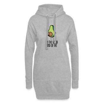 I'm the good kind of fat Avocado großer Hintern - Hoodie-Kleid - Grau meliert - Vorne