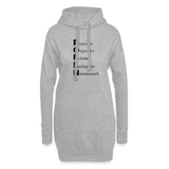 Robin Name Vorname Geschenkidee cooler Spruch - Hoodie-Kleid - Grau meliert - Vorne