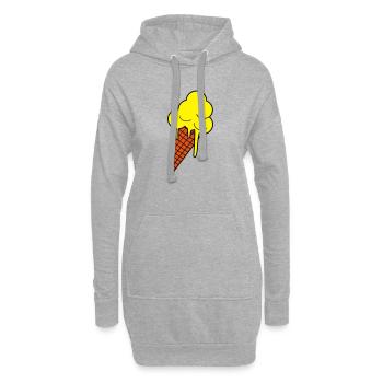 Art glacé fondant - Sweat-shirt à capuche long Femme - gris chiné - Devant