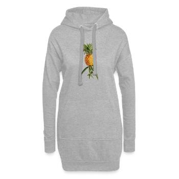 Vintage Retro Ananas Pflanze Tropisch Shirt - Hoodie-Kleid - Grau meliert - Vorne