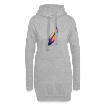Feder - Hoodie-Kleid - Grau meliert - Vorne