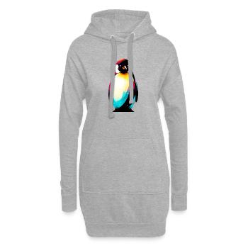 Pinguin - Hoodie-Kleid - Grau meliert - Vorne
