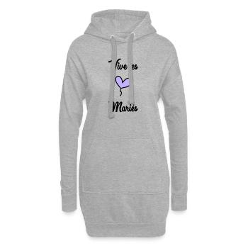 FUTURE MARIEE. EVJF. MARIEE. TEAM. TEAM MARIEE - Sweat-shirt à capuche long Femme - gris chiné - Devant