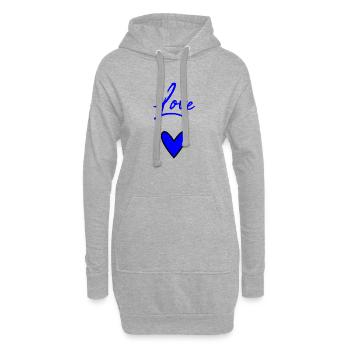 LIEBE. PAAR. GERADE VERHEIRATET. Junggesellinnenabschied. VALENTINSTAG. - Hoodie-Kleid - Grau meliert - Vorne