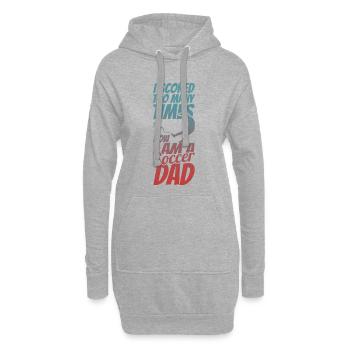 Fußball Papa - Hoodie-Kleid - Grau meliert - Vorne