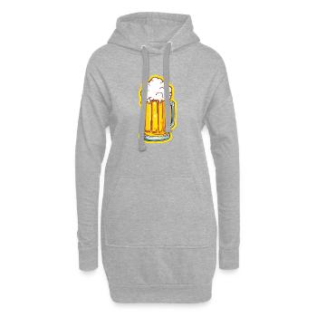 Bier Prost Bierglas Bierkrug - Hoodie-Kleid - Grau meliert - Vorne