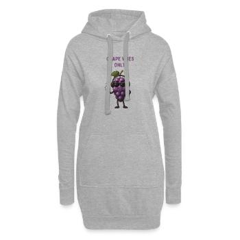 Vibrations de raisins uniquement – Musique Grape - Sweat-shirt à capuche long Femme - gris chiné - Devant