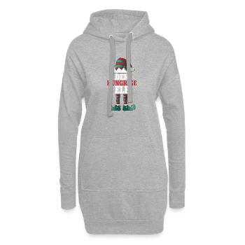Noël L’Elfe affamé - Sweat-shirt à capuche long Femme - gris chiné - Devant