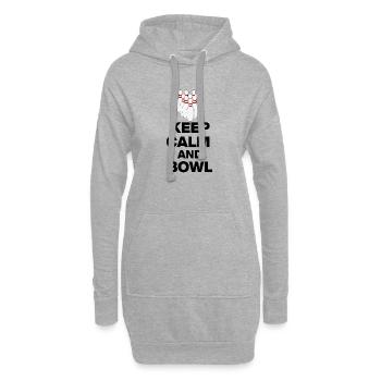 KEEP CALM AND BOWL, STRIKE MEISTER! PIN SNIPER - Hoodie-Kleid - Grau meliert - Vorne
