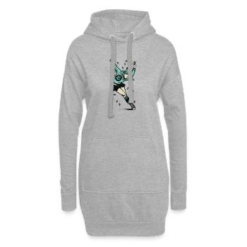Female dancer #3 - Hoodie-Kleid - Grau meliert - Vorne