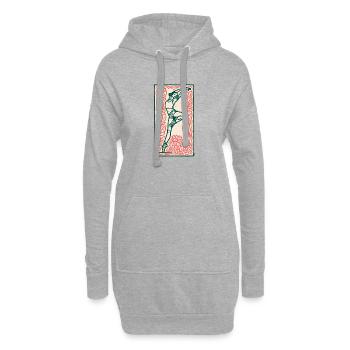 Female dancer #19 - Hoodie-Kleid - Grau meliert - Vorne