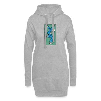 Male dancer #5 - Hoodie-Kleid - Grau meliert - Vorne