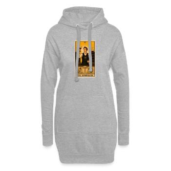 Sommelier | Tarot dégustation de vin - Sweat-shirt à capuche long Femme - gris chiné - Devant