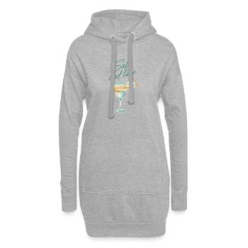 Salz Limette Fiesta - Hoodie-Kleid - Grau meliert - Vorne