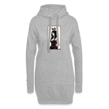 Gothic Queen in Corset - Hoodie Dress - heather grey - Front