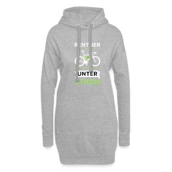 Rentner unter Strom eBike Geschenk - Hoodie-Kleid - Grau meliert - Vorne