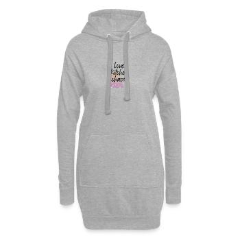 Chaos de cuisine - Sweat-shirt à capuche long Femme - gris chiné - Devant