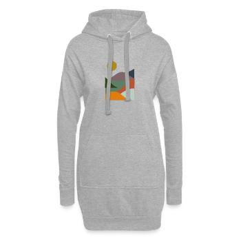 Meer zwischen Bergen - Hoodie-Kleid - Grau meliert - Vorne