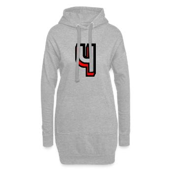 4 ANS,4e ANNIVERSAIRE,ANNIVERSAIRE 4 ANS,4 - Sweat-shirt à capuche long Femme - gris chiné - Devant