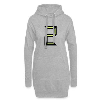2. HAPPY BIRTHDAY. JOYEUX ANNIVERSAIRE. CHIFFRE - Sweat-shirt à capuche long Femme - gris chiné - Devant