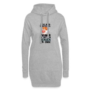 Suche Schutzengel Nerven - Hoodie-Kleid - Grau meliert - Vorne