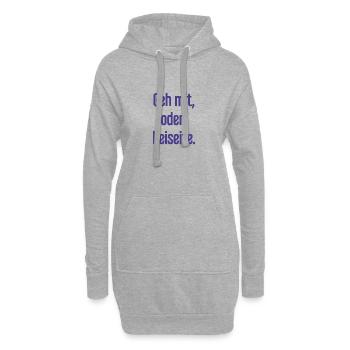 Geh mit oder beiseite - Hoodie-Kleid - Grau meliert - Vorne