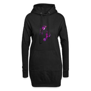 Empreintes - Sweat-shirt à capuche long Femme - noir - Devant