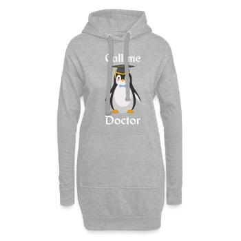 Pinguin doktor Doktorarbeit Abschluss - Hoodie-Kleid - Grau meliert - Vorne