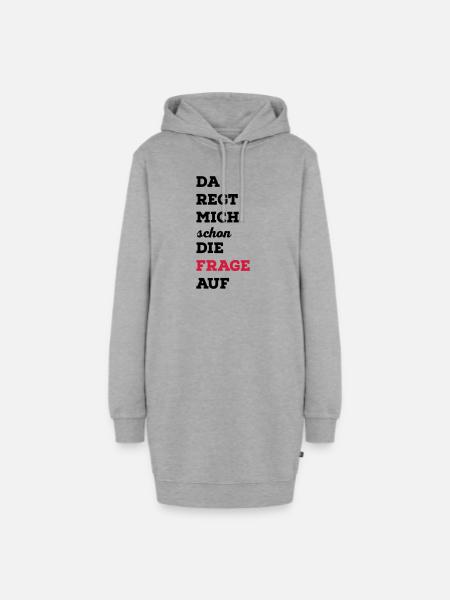 lustig - Hoodie-Kleid - Grau meliert