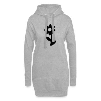 De fleur - Sweat-shirt à capuche long Femme - gris chiné - Devant