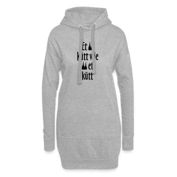 Et kütt wie et kütt - Köln Spruch Kölsche Sprüche - Hoodie-Kleid - Grau meliert - Vorne