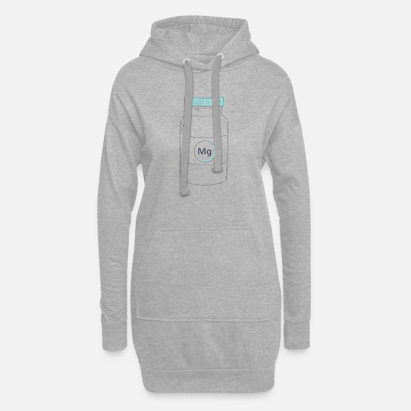 Complément alimentaire protéine de magnésium - Sweat-shirt à capuche long Femme - gris chiné