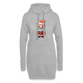 Breloque de dessin animé du Père Noël - Sweat-shirt à capuche long Femme - gris chiné - Devant